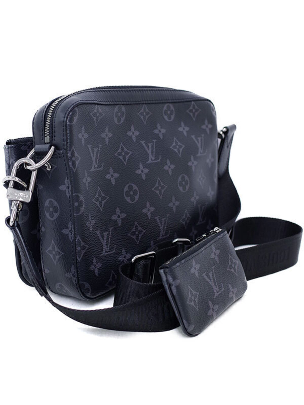 Louis Vuitton Shoulder Trio Black Eclipse Monogram Bag Messenger Black